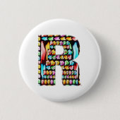 RRR ALPHAR ALPHABET RONDE BUTTON 5,7 CM (Voorkant)