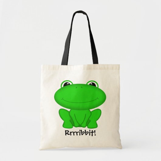 Rrribbit! Green Froggie Tote Bag (Voorkant)