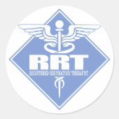 RRT geregistreerde ademhalingstherapie Ronde Sticker (Voorkant)