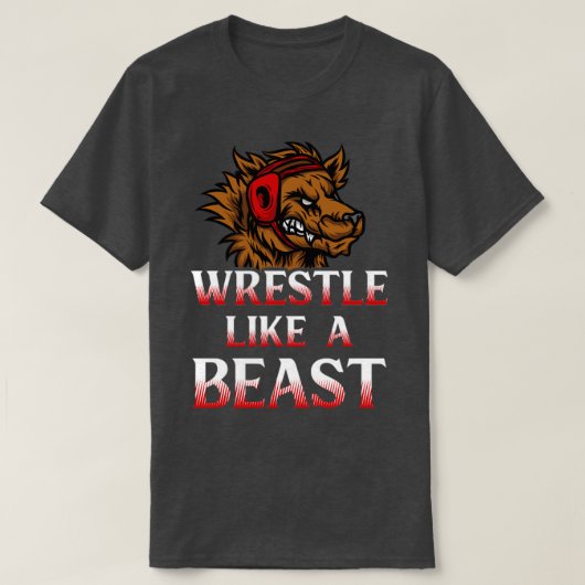 Rrue als een beest Amateur die rusteling T-shirt (Design voorkant)