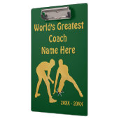 Rruiende Coach-cadeaus met uw KLEUREN en TEKST Klembord (Links)