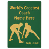 Rruiende Coach-cadeaus met uw KLEUREN en TEKST Klembord (Achterkant)