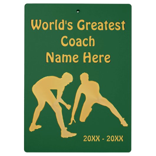 Rruiende Coach-cadeaus met uw KLEUREN en TEKST Klembord (Achterkant)