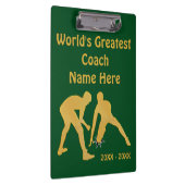 Rruiende Coach-cadeaus met uw KLEUREN en TEKST Klembord (Rechts)