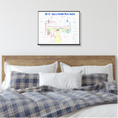 RS-25 Hoofddiagram van de spatie-motor Canvas Afdruk (Insitu (Slaapkamer))