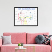 RS-25 Hoofddiagram van de spatie-motor Canvas Afdruk (Insitu (Woonkamer))