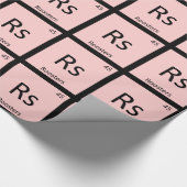 Rs - Roosters Chemistry Periodic Table Element Cadeaupapier (Hoek)