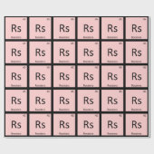 Rs - Roosters Chemistry Periodic Table Element Cadeaupapier (Vlak)