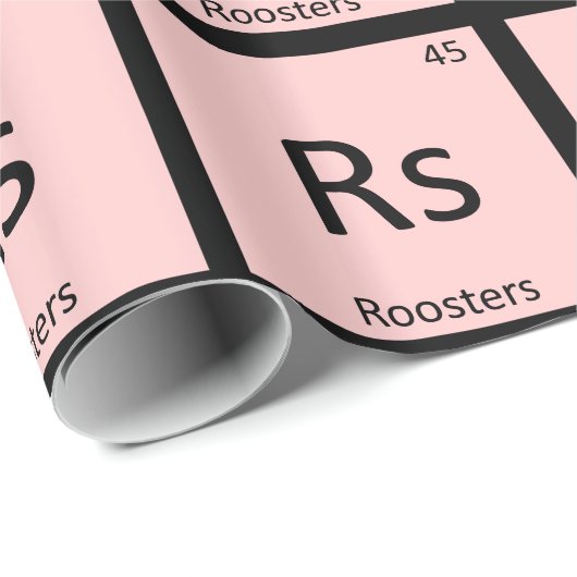 Rs - Roosters Chemistry Periodic Table Element Cadeaupapier (Rol Hoek)