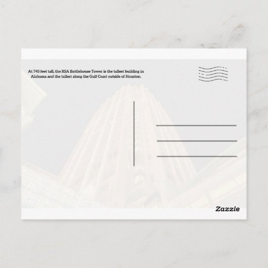 RSA Battlehouse Tower Briefkaart (Achterkant)