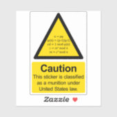 RSA cryptografische export munitie waarschuwing st Sticker (Vel)