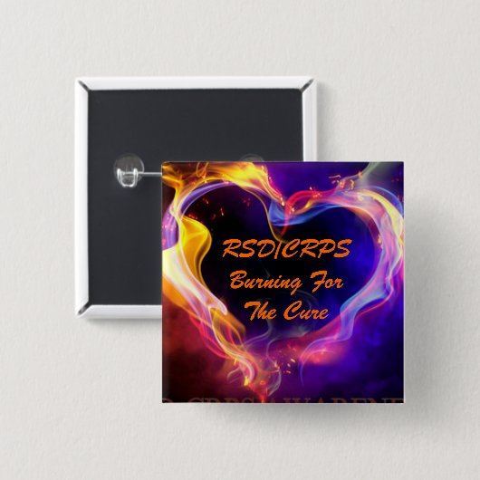 RSD/CRPS Awareness Button Heart (Voorkant /achterkant)