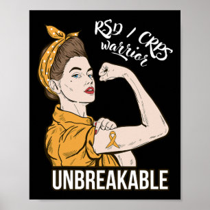 RSD CRPS Awareness CRPS Warrior Unbreakable T-shir Poster