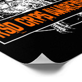 RSD CRPS Awareness Dinosaur Oranje Ribbon Poster (Hoek)