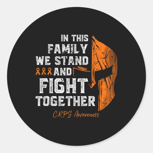 RSD-CRPS Awareness Family Support Spartan Warrior Ronde Sticker (Voorkant)