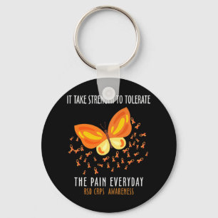 RSD CRPS Awareness Month kostuum vlinder krijger Sleutelhanger
