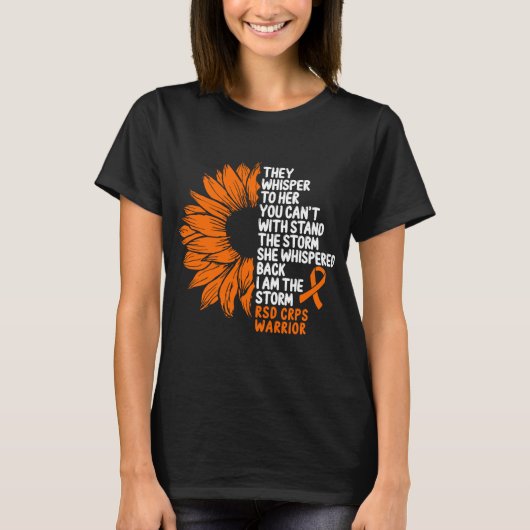 RSD CRPS Awareness Oranje Lint op het Storm T-shirt (Voorkant)