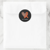 RSD CRPS Awareness Oranje Lint Ronde Sticker (Tas)