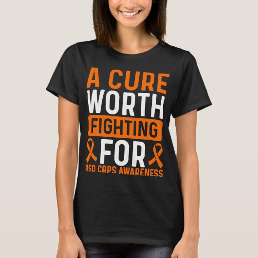RSD CRPS Awareness Ribbon Cure RSD CRPS Surviance T-shirt (Voorkant)