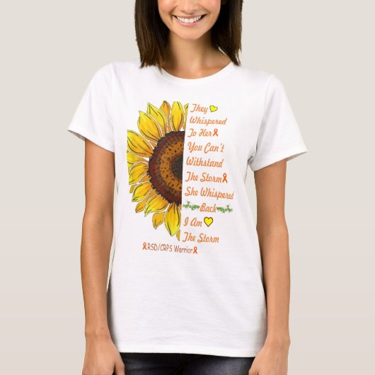 RSD/CRPS Awareness Sunflower T Shirt (Voorkant)