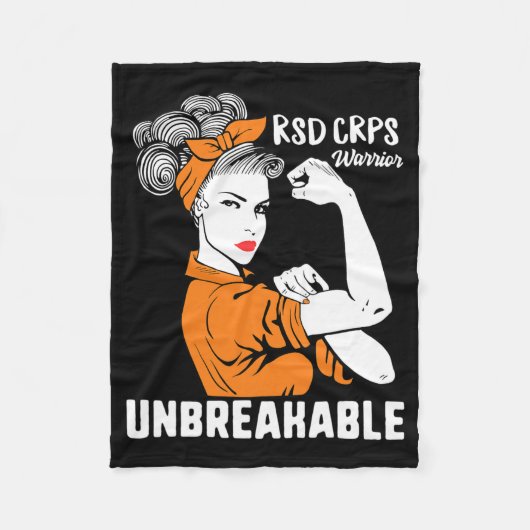 RSD CRPS Awareness Warrior Complex Regionaal sterk Fleece Deken (Voorkant)
