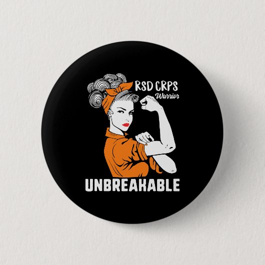 RSD CRPS Awareness Warrior Complex Regionaal sterk Ronde Button 5,7 Cm (Voorkant)