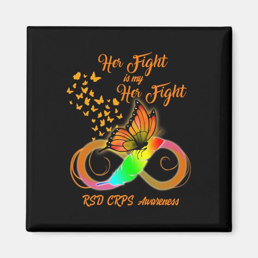 RSD Crps Awareness Warrior Haar strijd is mijn str Magneet (Voorkant)