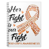 RSD CRPS Bewustmaking Haar strijd is onze strijd Notitieboek (Voorkant)