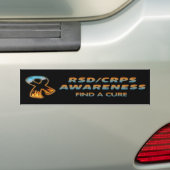 RSD/CRPS-BEWUSTMAKING vuur en ijs Bumpersticker (Op auto)