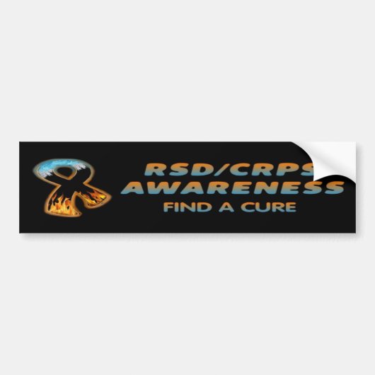 RSD/CRPS-BEWUSTMAKING vuur en ijs Bumpersticker (Voorkant)