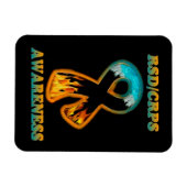 RSD/CRPS BEWUSTMAKING vuur en ijs Magneet (Horizontaal)