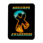 RSD/CRPS BEWUSTMAKING vuur en ijs Magneet (Verticaal)