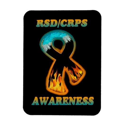 RSD/CRPS BEWUSTMAKING vuur en ijs Magneet (Verticaal)