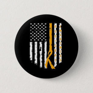 RSD CRPS Bewustzijn American Flag Support Top T-sh Ronde Button 5,7 Cm