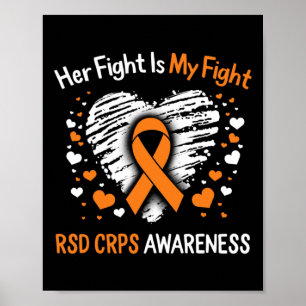 RSD CRPS Bewustzijn Haar Gevecht Oranje Lint Compl Poster