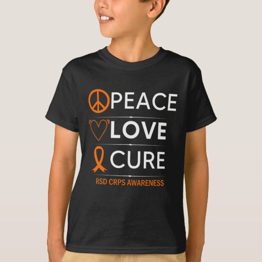 Rsd Crps Bewustzijn Vrede Liefde Genezing Strijder T-shirt (Voorkant)