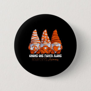 Rsd Crps Bewustzijnsmaand Oranje Lint Gnomies Steu Ronde Button 5,7 Cm