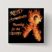 RSD/CRPS-Button voor bewustmaking Vierkante Button 5,1 Cm (Voorkant)