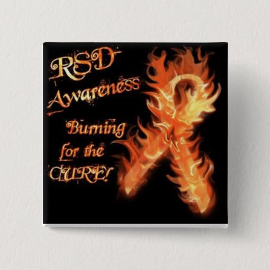 RSD/CRPS-Button voor bewustmaking Vierkante Button 5,1 Cm (Voorkant)
