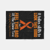 Rsd Crps Complex Regionaal Pijn Syndroom Bewustzij Fleece Deken (Voorkant (Horizontaal))