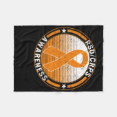 Rsd Crps Complex Regionaal Pijn Syndroom Bewustzij Fleece Deken (Voorkant (Horizontaal))