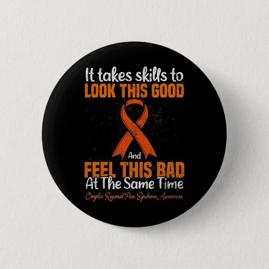 RSD CRPS Complex Regional Pain Syndrome Awareness Ronde Button 5,7 Cm (Voorkant)