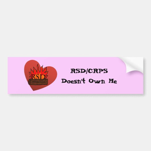 RSD/CRPS heeft geen eigenaar van mij Bumpersticker (Voorkant)