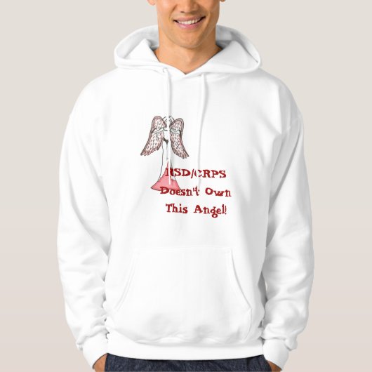 RSD/CRPS is niet de eigenaar van deze engel! Hoodie (Voorkant)