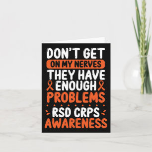 Rsd Crps Krijger Oranje Lint Op Mijn Zenuwen Crps Kaart