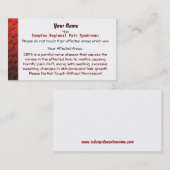 RSD/CRPS-medische kaarten Contactkaartje (Voorkant / Achterkant)