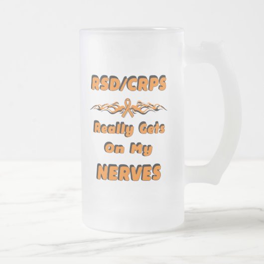 RSD/CRPS... Nerves Frosted Glass Beer Mok (Rechts)