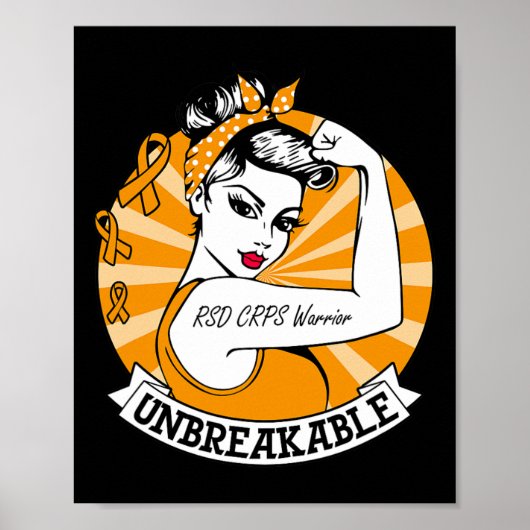 RSD CRPS Warrior Onbreekbaar RSD CRPS Bewustzijn Poster (Voorkant)