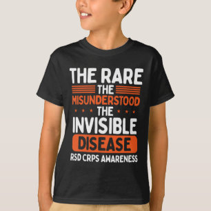 Rsd Crps Warrior Oranje Lint Onzichtbare Ziekte C T-shirt