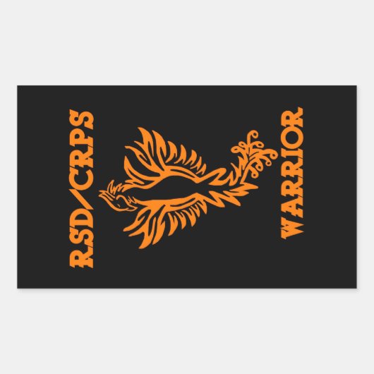 RSD/CRPS WARRIOR phoenix Rechthoekige Sticker (Voorkant)